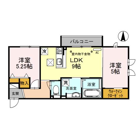 SHIOSAI(2DK/1階)の間取り写真