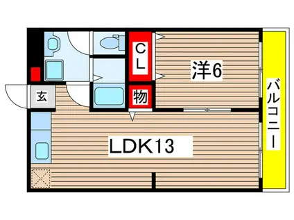 ロイヤルマンションシント-B(1LDK/2階)の間取り写真