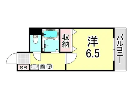 モアベル神戸(1K/4階)の間取り写真