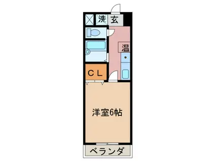 パルテンザ松阪Ⅱ(1K/2階)の間取り写真