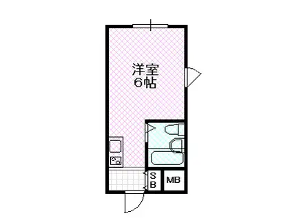 インテリジェントマンション・エソール(ワンルーム/4階)の間取り写真