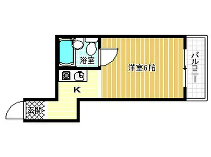 田中マンション(ワンルーム/4階)の間取り写真