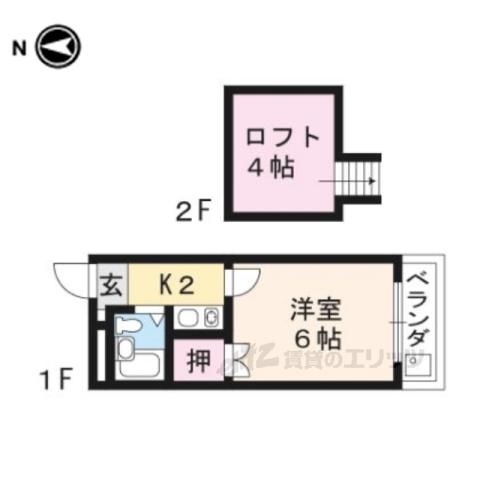 AXIS Ⅰ(1K/1階)の間取り写真