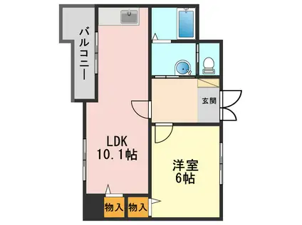 リエス京成小岩駅前ビル(1LDK/5階)の間取り写真