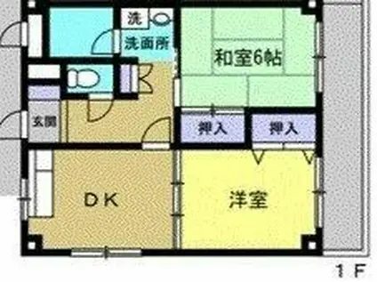 相沢第2ビル(2DK/1階)の間取り写真