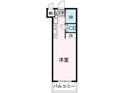 第3のぼりマンション(1K/4階)の間取り写真