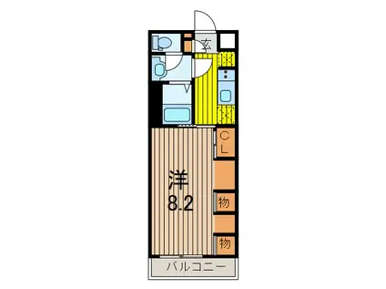 リブリ・YKBA北戸田(1K/1階)の間取り写真
