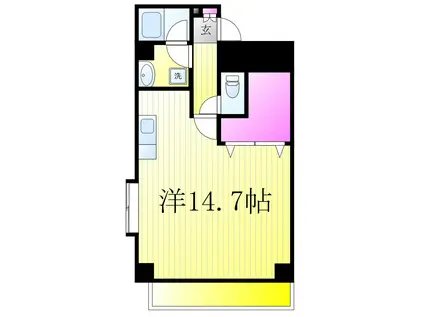 リバービュー21(ワンルーム/5階)の間取り写真