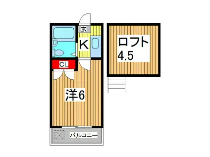 セドルハイム西川口(1K/1階)の間取り写真