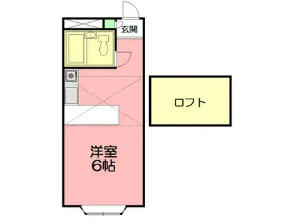 ベルピア・茅ケ崎第7(ワンルーム/2階)の間取り写真