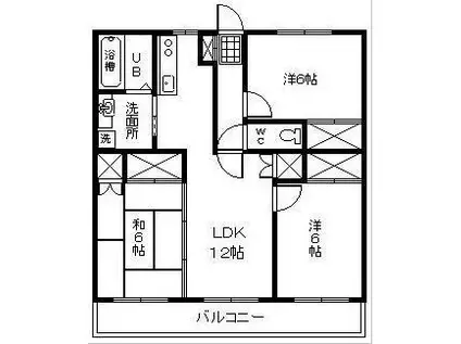 サンジェルマンⅢ(3LDK/1階)の間取り写真
