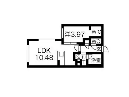 GRANーS3W21MS A棟(1LDK/5階)の間取り写真