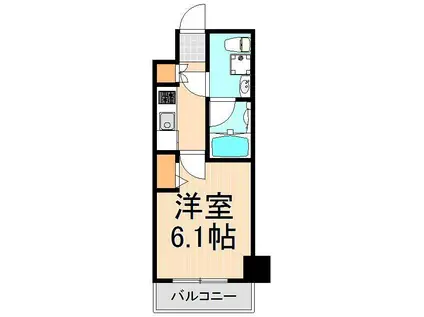 メインステージ北千住V(1K/1階)の間取り写真