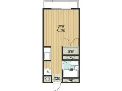 秦野パ-クアベニュ-A(ワンルーム/1階)の間取り写真