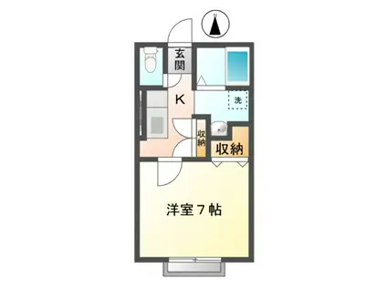 コンソルテ(1K/2階)の間取り写真