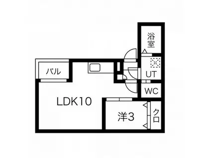 WARREN NISHIKII(1LDK/2階)の間取り写真