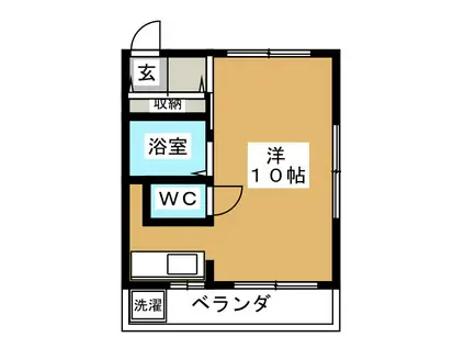 コーポ美栄(ワンルーム/1階)の間取り写真