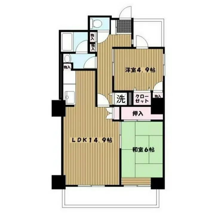 鶴見イーストリバー 2階階 間取り