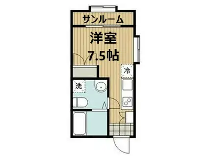 CASA AVENUE TSURUMAI(ワンルーム/4階)の間取り写真