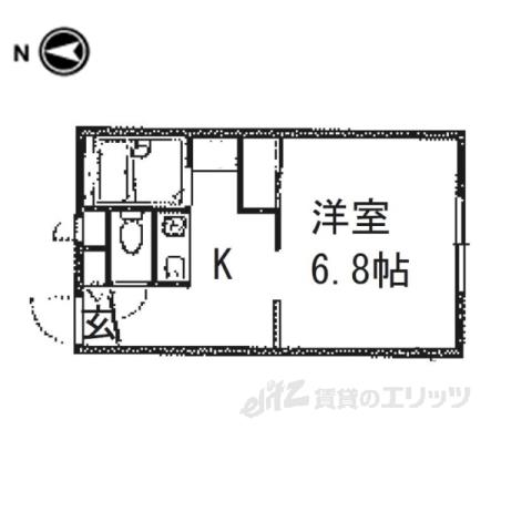 レオパレスOHI3(1K/1階)の間取り写真
