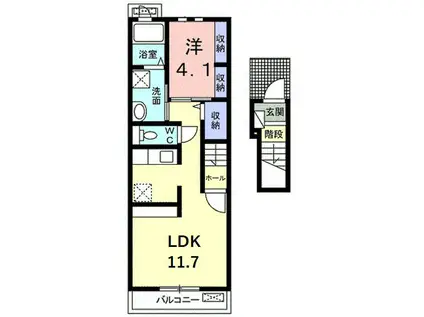 グランツR3(1LDK/2階)の間取り写真