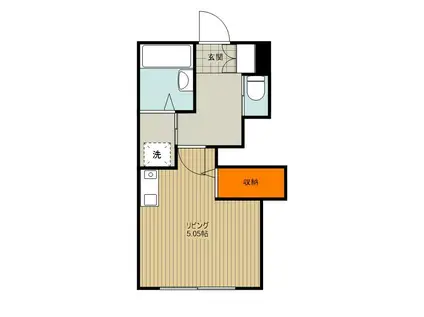 AOTEAROA(ワンルーム/1階)の間取り写真