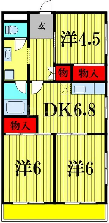 グリーン・キャピタル石井 4階階 間取り