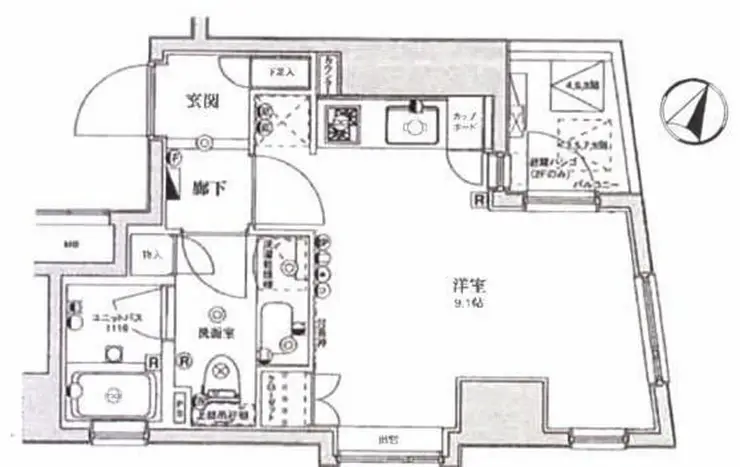 エスコートノヴェル南麻布 9階階 間取り