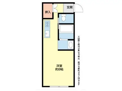 佃コーポ1(ワンルーム/1階)の間取り写真