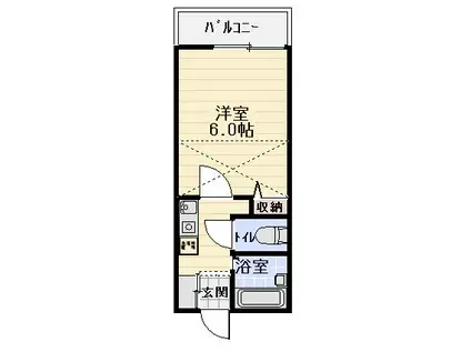 ハイネス清瀬(1K/2階)の間取り写真
