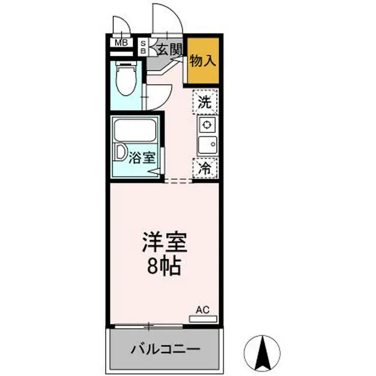 生田イーストコート 1階階 間取り