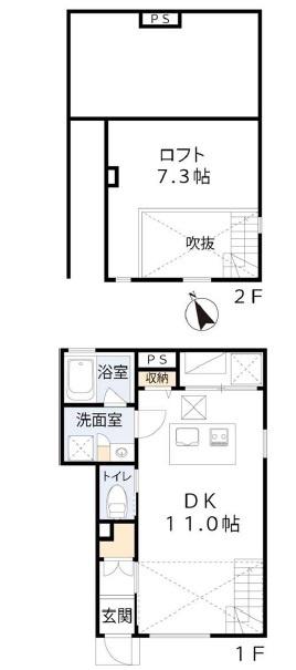 LIBRE I番館(ワンルーム/1階)の間取り写真
