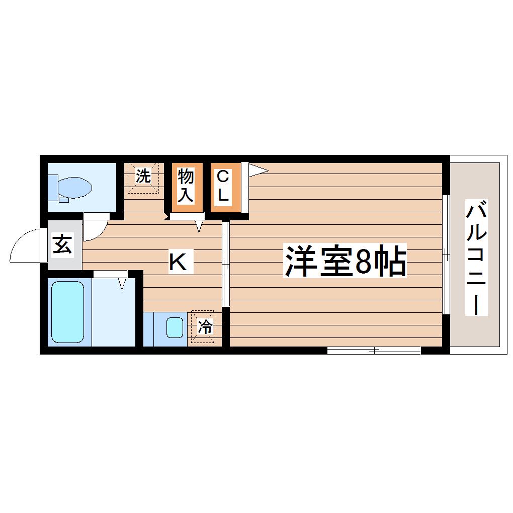 グーテンモルゲン(1K/2階)の間取り写真