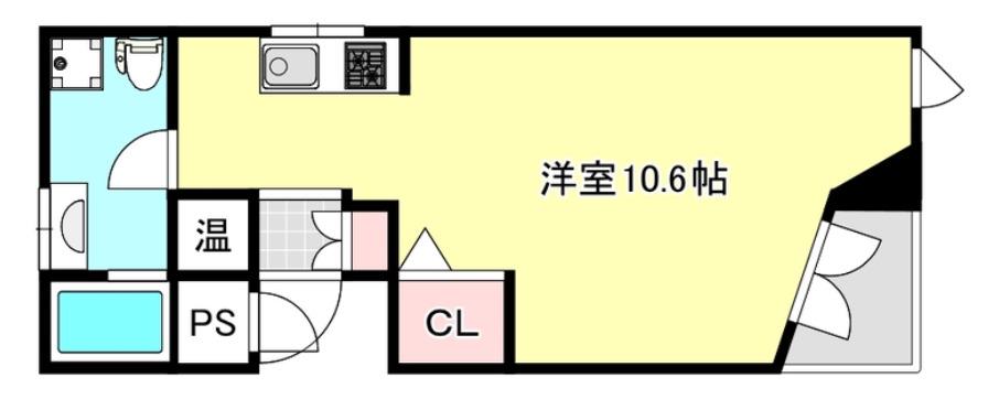 VARIEROYODO(1K/4階)の間取り写真