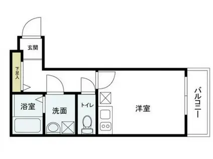 グランディール睦町(ワンルーム/3階)の間取り写真