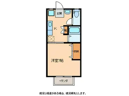 E-WING S(1K/1階)の間取り写真