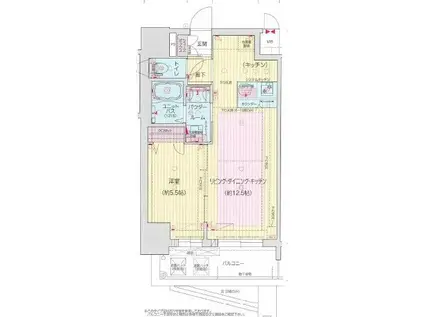 プレサンス新栄アーバンフロー(1LDK/8階)の間取り写真