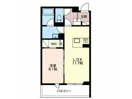 コスモメゾン(1LDK/2階)の間取り写真