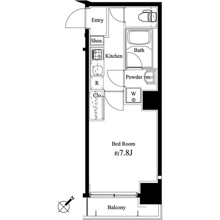 ロメック月島 3階階 間取り