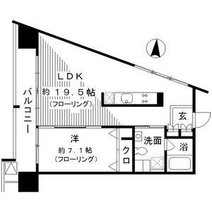 レジディア東桜II(1LDK/8階)の間取り写真