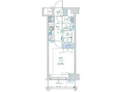 REXZY 東向島(1K/9階)の間取り写真