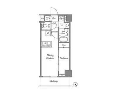 ARKMARK水天宮前II(1DK/3階)の間取り写真