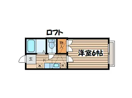 アーバンシティ南光台C棟(1K/1階)の間取り写真