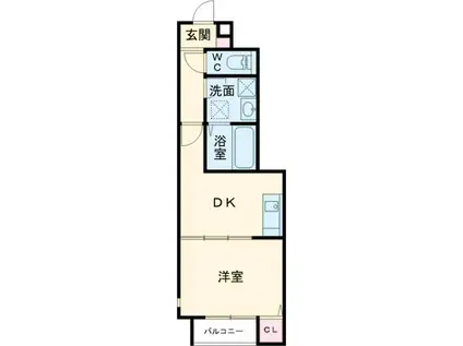 SENSE三木本町(1DK/1階)の間取り写真