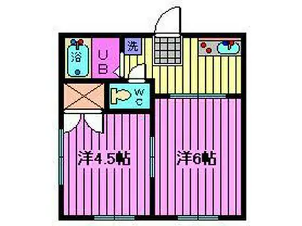 ベルーフ 常盤ハイツ(2K/3階)の間取り写真