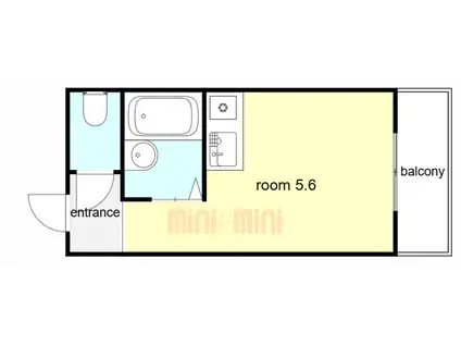 チコレジデンス(ワンルーム/2階)の間取り写真