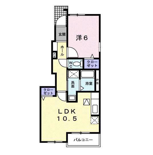 プラニシエ(1LDK/1階)の間取り写真