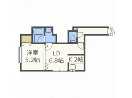 52EAMES(1LDK/2階)の間取り写真
