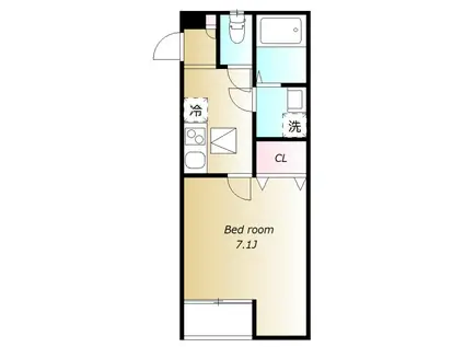 SWELL COURT(1K/1階)の間取り写真