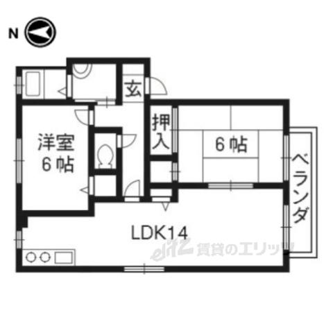 セレーノ(2LDK/2階)の間取り写真